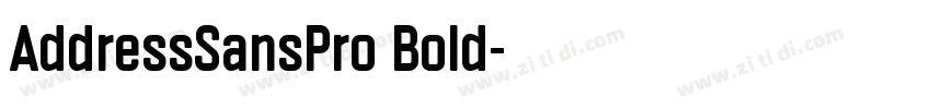 AddressSansPro Bold字体转换